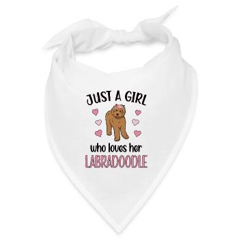 Labradoodle Mädchen Hundebesitzer Labradoodle Mama - Bandana - Weiß - Vorne