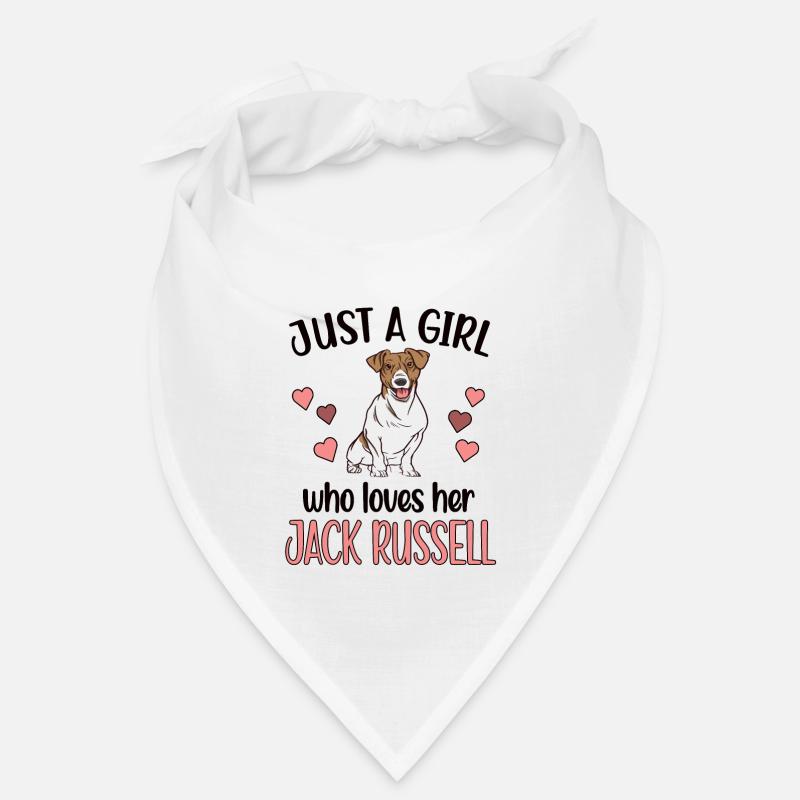 Jack Russell Terrier Mädchen Jack Russell Mama - Bandana - Weiß