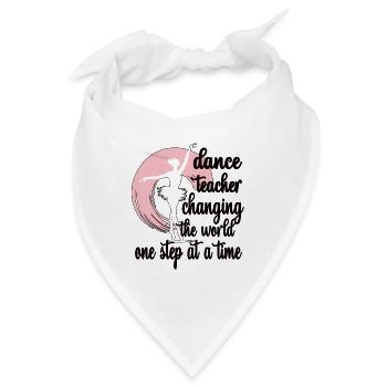 Tanzlehrerin Geschenk Tanzunterricht Tanzlehrer - Bandana - Weiß - Vorne