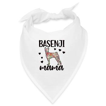 Basenji Mama Basenji Hundebesitzerin Basenji Mom - Bandana - Weiß - Vorne