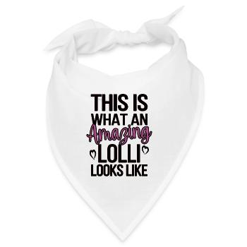 Lolli Oma Muttertag Geschenk Lolli Großmutter - Bandana - Weiß - Vorne