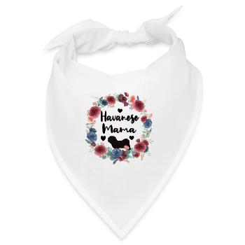 Havanese Mama Hundebesitzerin Havanese Liebhaberin - Bandana - Weiß - Vorne