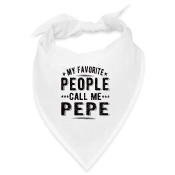 Bester Pepe Opa Vatertag Pepe Großvater Papa - Bandana - Weiß - Vorne