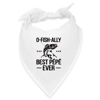 Pepe Opa Fischer Angler Fischen Pepe Großvater - Bandana - Weiß - Vorne