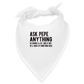 Pepe Opa Lustig Vatertag Pepe Großvater Papa - Bandana - Weiß - Vorne