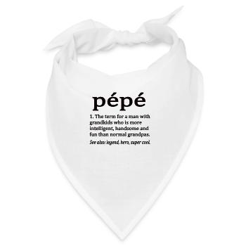 Pepe Opa Lustig Vatertag Pepe Großvater Papa - Bandana - Weiß - Vorne