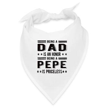 Bester Pepe Opa Vatertag Pepe Großvater Papa - Bandana - Weiß - Vorne