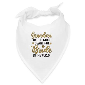 Oma Der Braut Brautparty Hochzeit Großmutter Braut - Bandana - Weiß - Vorne