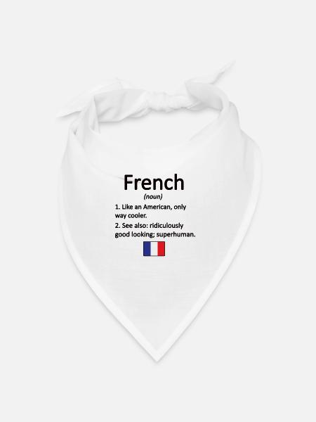 Français Racines Français du drapeau de la France - Bandana - blanc
