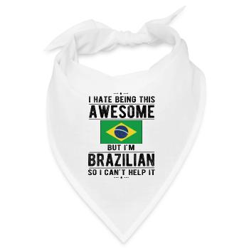 Brasilianer Brasilien Brasilianische Herkunft - Bandana - Weiß - Vorne