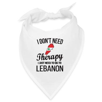 Stolzer Libanese Libanon Libanesische Flagge - Bandana - Weiß - Vorne