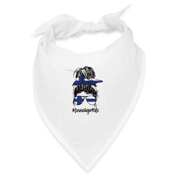 Stolze Finnin Finnland Flagge Finnische Wurzeln - Bandana - Weiß - Vorne