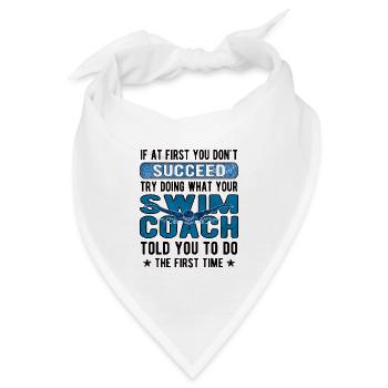 Schwimmtrainer Trainer Schwimmverein Schwimmcoach - Bandana - Weiß - Vorne