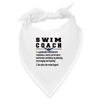 Schwimmtrainer Trainer Von Schwimmer Schwimmcoach - Bandana - Weiß - Vorne