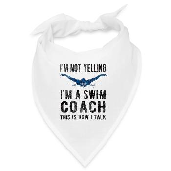 Schwimmtrainer Trainer Von Schwimmer Schwimmcoach - Bandana - Weiß - Vorne