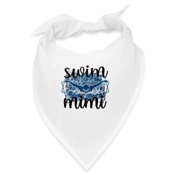 Stolze Schwimm-Mimi Schwimmer Mimi Oma Geschenk - Bandana - Weiß - Vorne