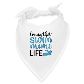 Stolze Schwimm-Mimi Schwimmer Mimi Oma Geschenk - Bandana - Weiß - Vorne