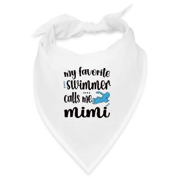 Stolze Schwimm-Mimi Schwimmer Mimi Oma Geschenk - Bandana - Weiß - Vorne