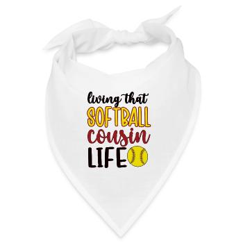 Stolzer Softball-Cousin Softballspieler-Cousin - Bandana - Weiß - Vorne
