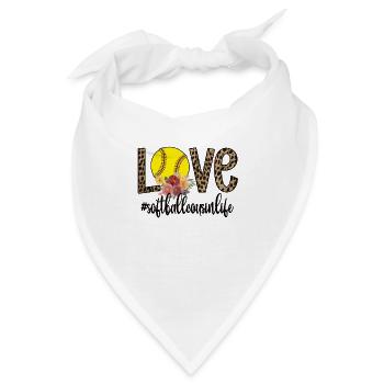 Softball-Cousin Stolzer Softballspieler-Cousin - Bandana - Weiß - Vorne