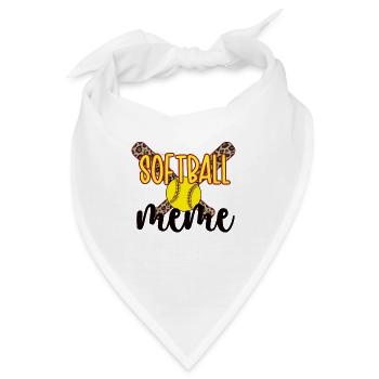 Meme Oma Eines Softballspieler Softball Meme - Bandana - Weiß - Vorne