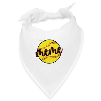 Meme Oma Eines Softballspieler Softball Meme - Bandana - Weiß - Vorne