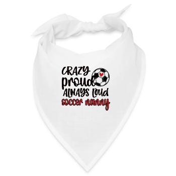Proud Soccer Nanny Grandma Of Soccer Player Nanny - Bandana - Weiß - Vorne
