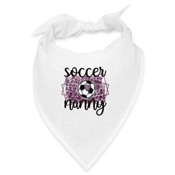 Proud Soccer Nanny Grandma Of Soccer Player Nanny - Bandana - Weiß - Vorne