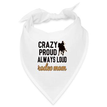 Stolze Rodeo Mama Rodeo-Reiter Mutter Geschenk - Bandana - Weiß - Vorne