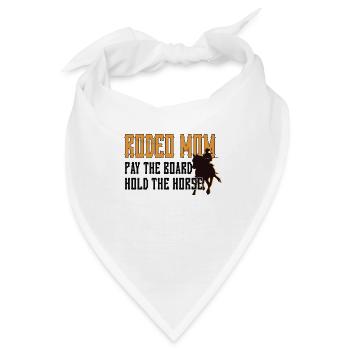 Rodeo Mama Stolze Rodeo-Reiter Mutter Geschenk - Bandana - Weiß - Vorne