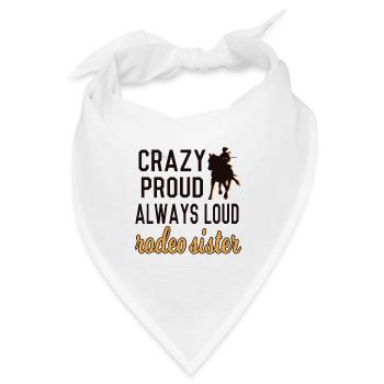 Rodeo Schwester Rodeo-Reiter Schwester Geschenk - Bandana - Weiß - Vorne