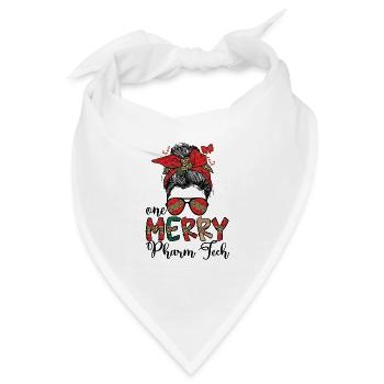 Pharmacy Technologist Christmas Pharmacy Tech Xmas - Bandana - Weiß - Vorne
