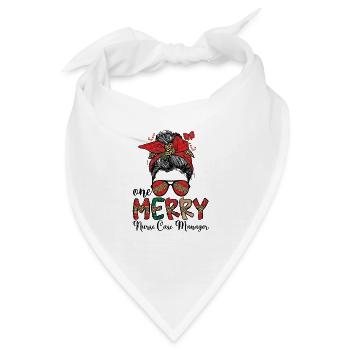 RN Case Manager Christmas Nurse Case Manager Xmas - Bandana - Weiß - Vorne
