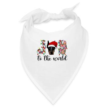 Miniature Pinscher Christmas Min Pin Xmas Gifts - Bandana - Weiß - Vorne
