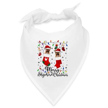 German Shepherd Christmas German Shepherd Xmas - Bandana - Weiß - Vorne