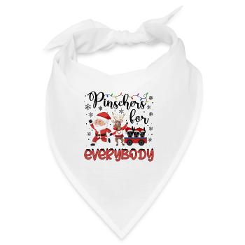 Miniature Pinscher Christmas Min Pin Xmas Gifts - Bandana - Weiß - Vorne