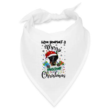 Miniature Pinscher Christmas Min Pin Xmas Gifts - Bandana - Weiß - Vorne
