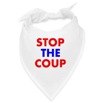stop the coup - Bandana - Weiß - Vorne