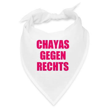 chayas gegen rechts - Bandana - Weiß - Vorne