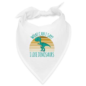 Dino Dinosaurier Urzeit Echse - Bandana - Weiß - Vorne