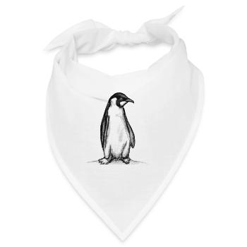 Pinguin Illustration - Bandana - Weiß - Vorne