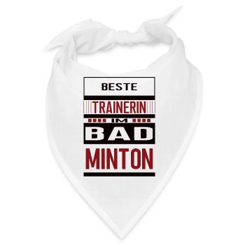 Badminton Trainerin Beste Badmintontrainerin Team - Bandana - Weiß - Vorne