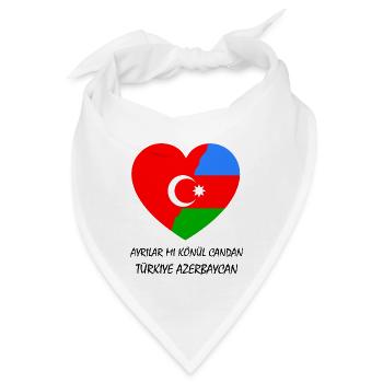 Aserbaidschan Türkei - Bandana - Weiß - Vorne