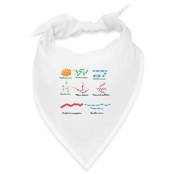 Berühmte Bakterien - Pathogene - Bandana - Weiß - Vorne