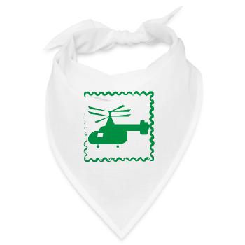 Helikopter - Hubschrauber - Rotorflugzeug - Bandana - Weiß - Vorne