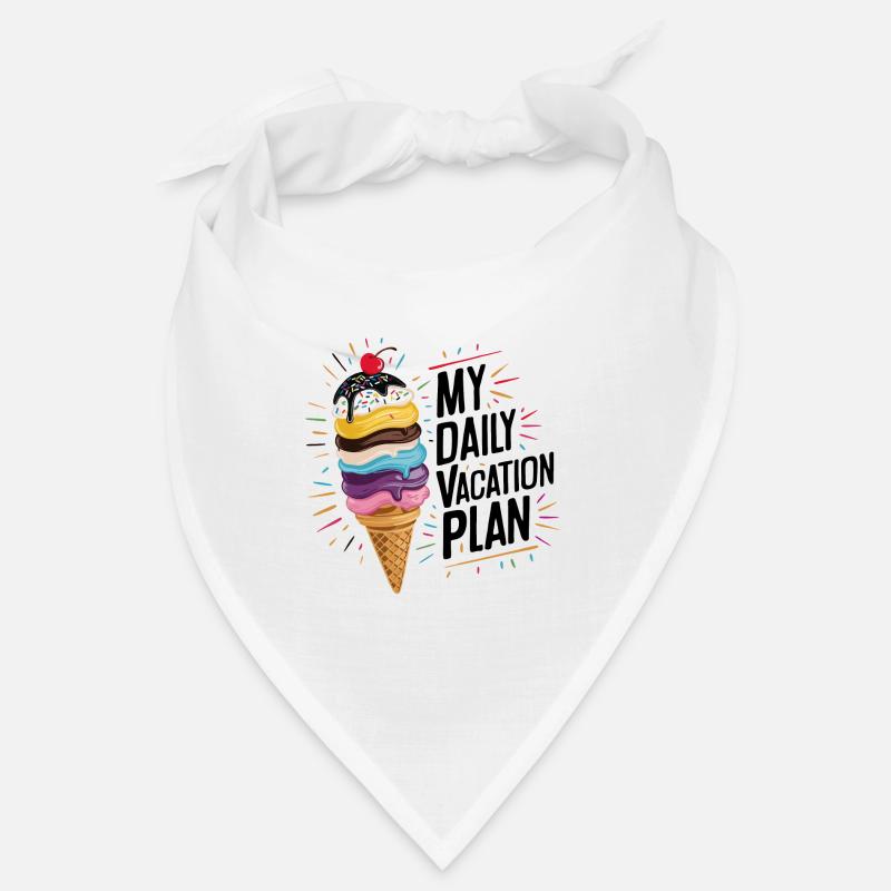 mein täglicher Plan Eis Essen bunte Eistüte Bandana