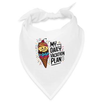 mein täglicher Plan Eis Essen bunte Eistüte - Bandana - Weiß - Vorne