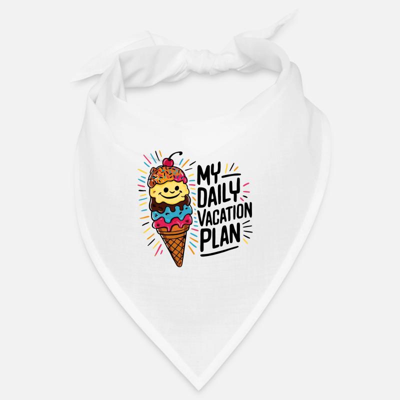 mein täglicher Plan Eis Essen bunte Eistüte Bandana