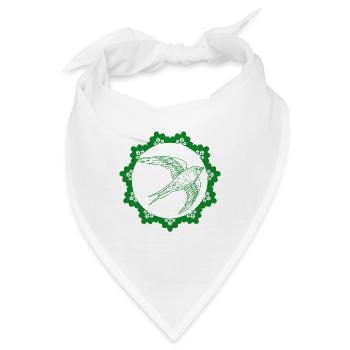 Vogel - Naturschutz Tierfreund - Bandana - Weiß - Vorne