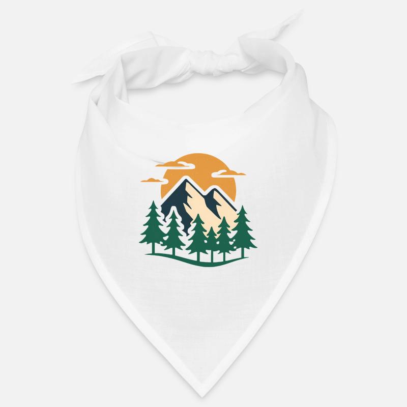 Conception d'aventure en montagne à feuilles persistantes Bandana